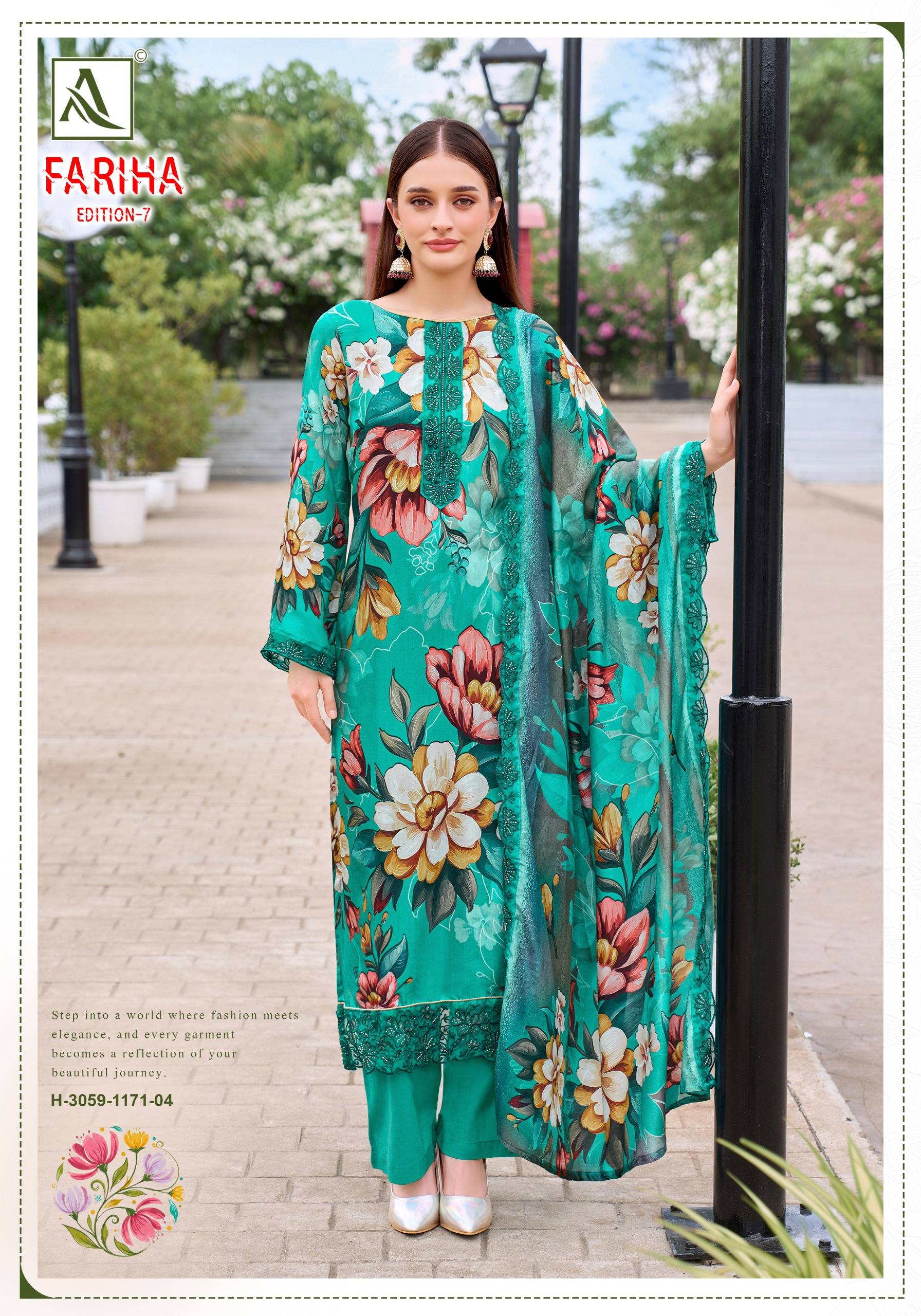 FARIHA 7 BY ALOK SUIT 01 To 08 Series Beautiful Festive Suits Stylish Colorful Fancy Casual Wear & Ethnic Wear Maslin Dresses At Wholesale Price